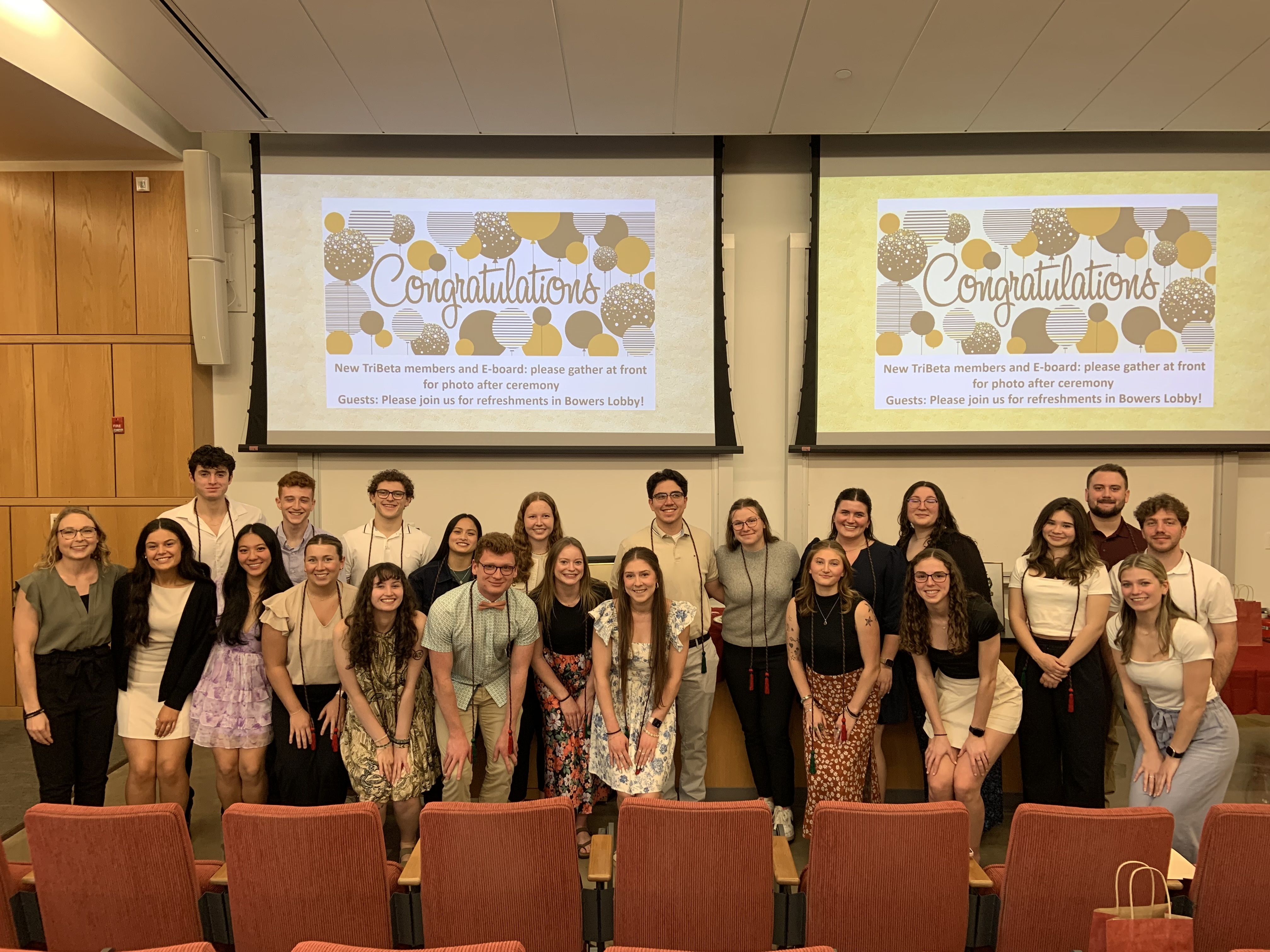 Group Picture of 2025 Tri-Beta Inductees